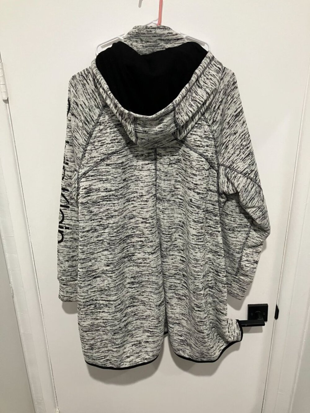 Calvin Klein Performance Women's Zip Up Hoodie, Heather Black/Gray, Size 2X - Picture 2 of 3